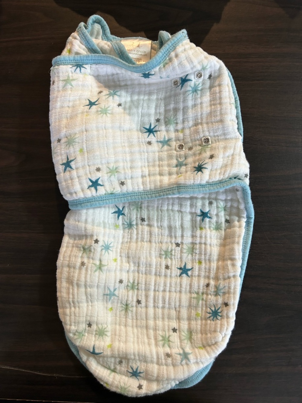Aden + Anais Newborn Swaddle Sleep Sack 0–3 Months Stars Muslin Baby Swaddle